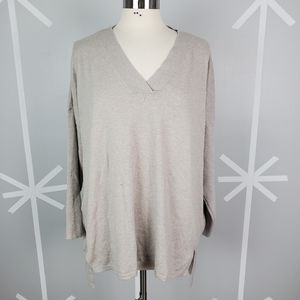 Plus size 1X Hi-lo V-neck Sweater